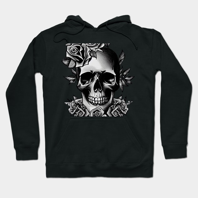 Skull And Roses Hoodie by divawaddle